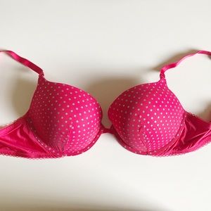 VS Red Polka Dot Push Up Bra